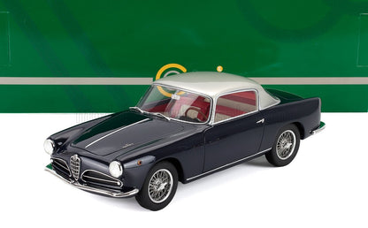 Modelo clásico de coche a escala 1/18 fabricado en metal fundido con carrocería negra, techo plateado e interior rojo, ya disponible online.