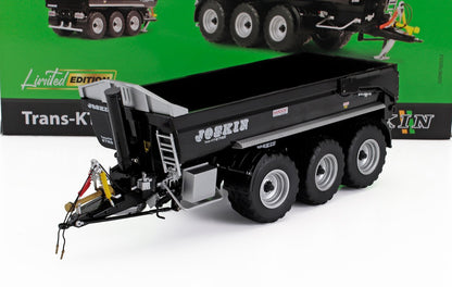 Remolque Joskin Trans-KTP 27165 negro a escala detallada con ruedas triples disponible en Vroomi.