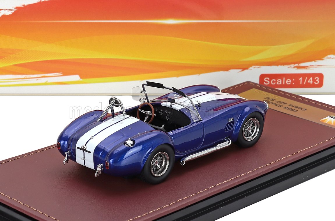FORD USA - SHELBY COBRA 427 S/C SPIDER OPEN 1966 - BLUE WHITE - Vroomi