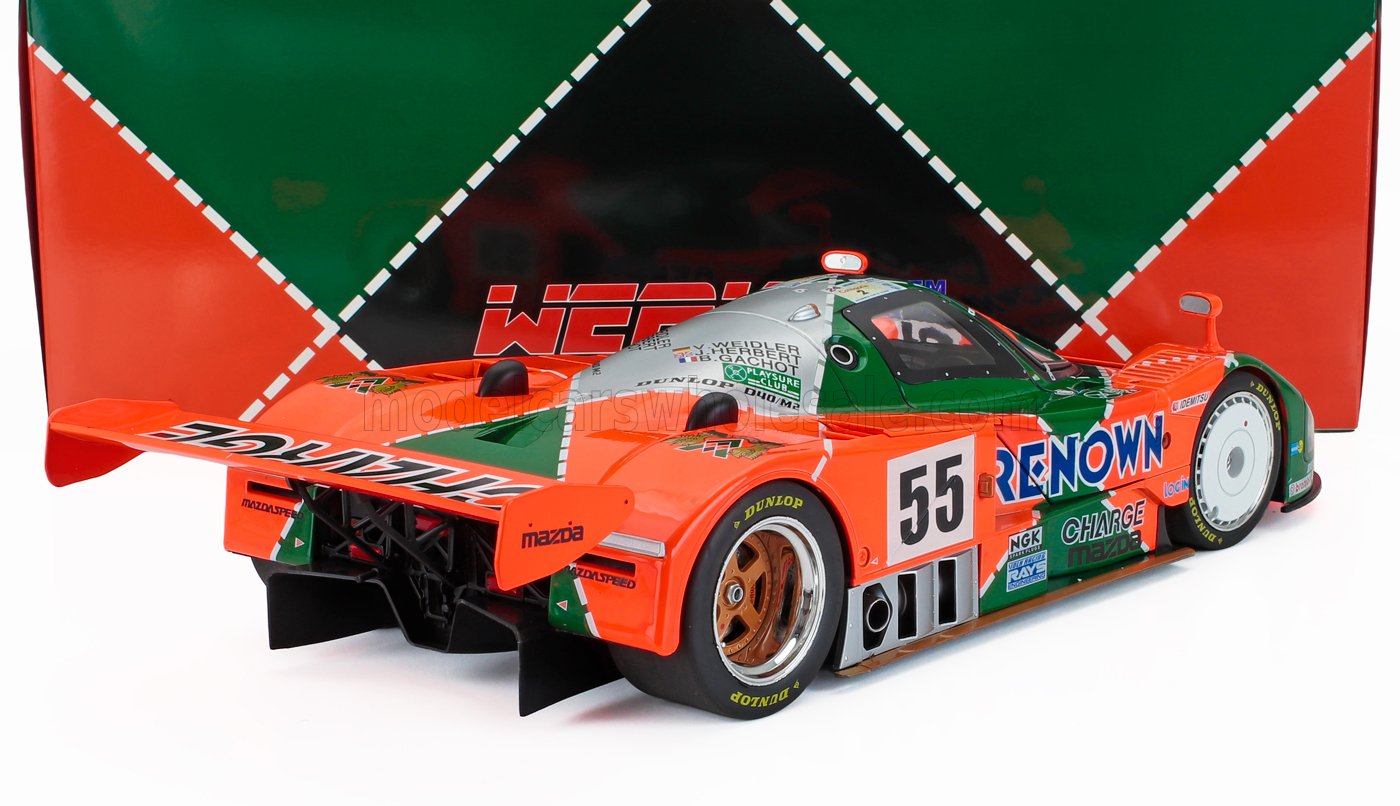 MAZDA - 787B 2.6L TEAM MAZDASPEED CO. LTD. N 55 WINNER 24h LE MANS 1991 BERTRAND GACHOT - JOHNNY HERBERT - VOLKER WEIDLER - ORANGE GREEN SILVER, Vroomi, 