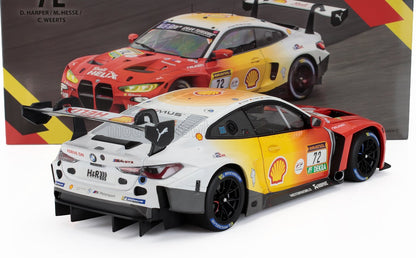 BMW - 4-SERIES M4 GT3 3.0L TWIN TURBO TEAM BMW RMG N 72 3º 24h NURBURGRING 2024 DAN HARPER - MAX HESSE - CHARLES WEERTS - ROJO AMARILLO BLANCO