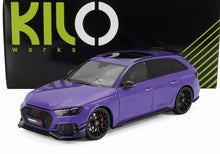 Coche modelo Audi familiar morado con llantas negras y distintivo Darwin Pro, disponible en Vroomi.