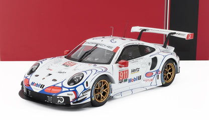 PORSCHE - 911 991 RSR EQUIPO PORSCHE GT N 911 GANADOR CLASE GTLM PETIT LE MANS 2018 PATRICK PILET - NICK TANDY - FREDERIC MAKOWIECKI - BLANCO