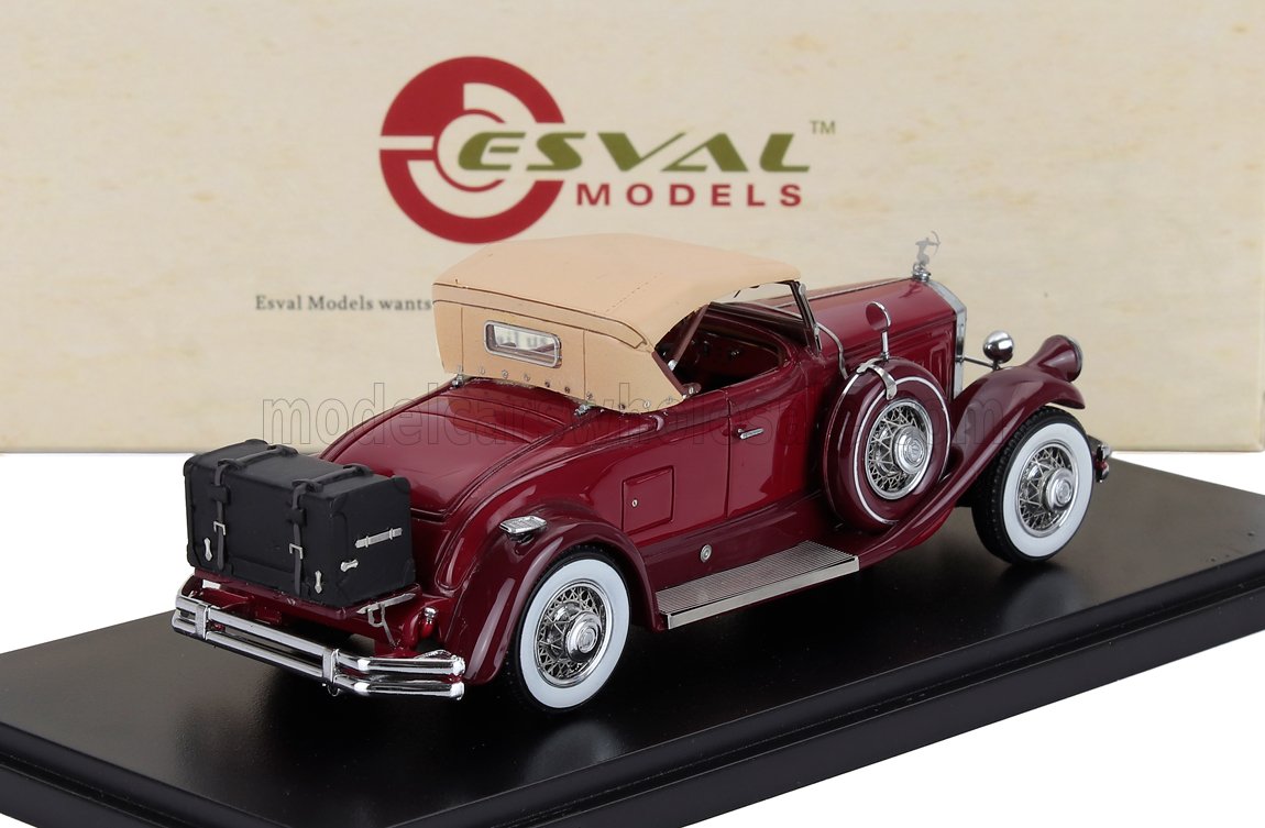 Esval Models , modelo de coche descapotable Esval Models de color granate con techo y maletero beige, a la venta en Vroomi.