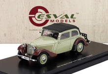 Coche a escala 1:18 Adler Trumpf Junior de 1934-39 fabricado en metal fundido, disponible para coleccionistas en línea.