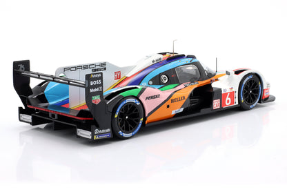 Porsche 963 race car model in multicolor livery with racing decals, available on Vroomi