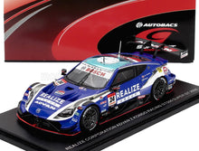 1/43 scale Nissan GT500 racing model car with blue and white livery, available at Vroomi