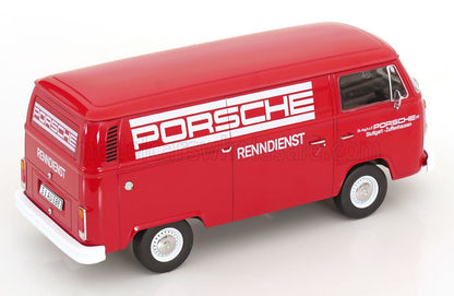 Red Porsche Rennsport service van scale model collectible, now offered at Vroomi