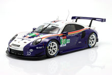 1/18 scale Porsche 911 RSR model car in racing livery, collectible available at Vroomi