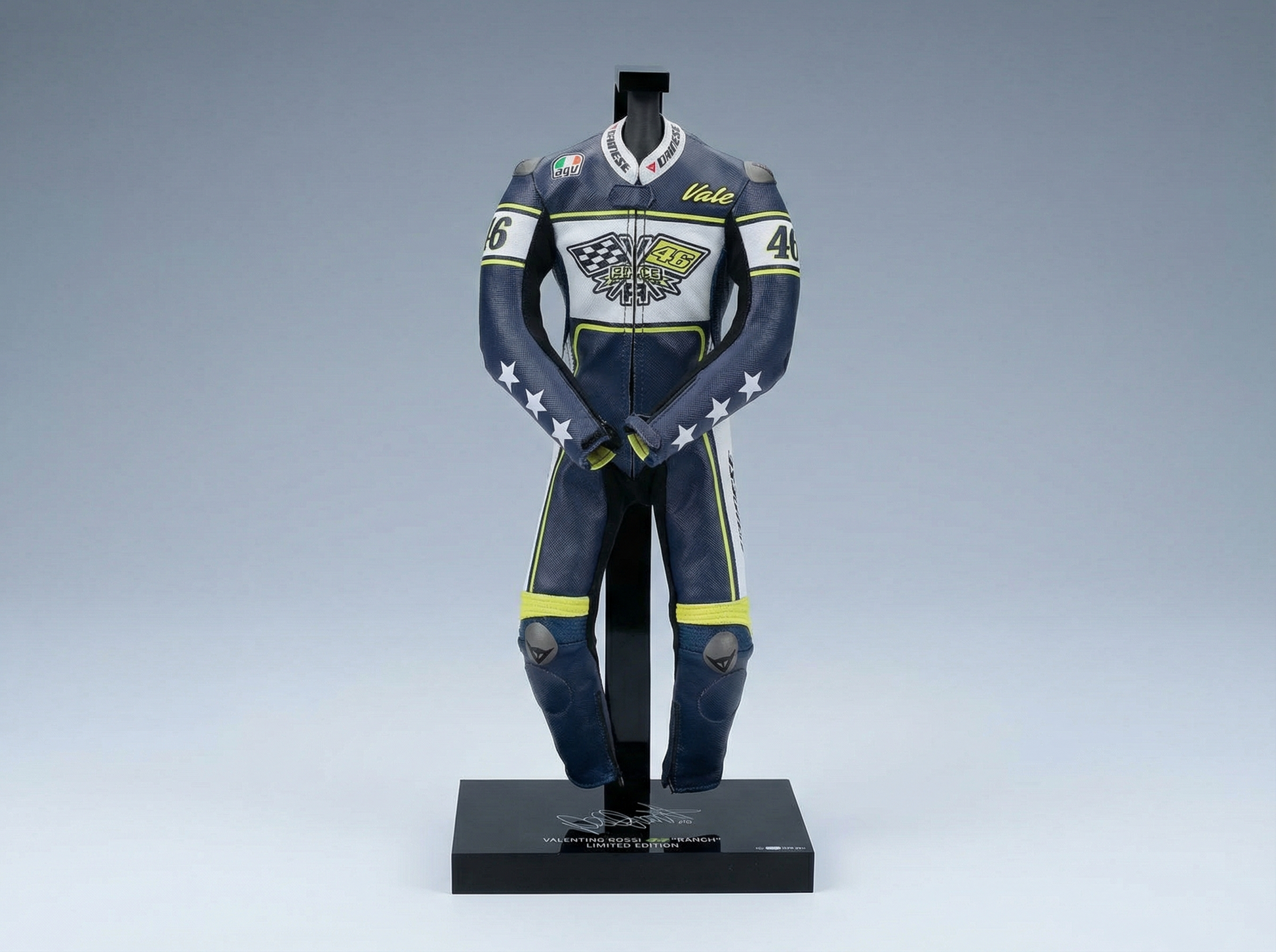 SCALE MODEL OF A RACING SUIT - TUTA - VALENTINO ROSSI RANCH TAVULLIA 