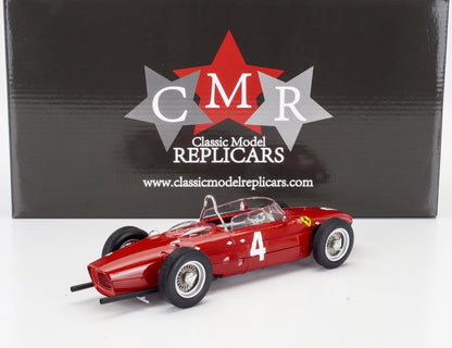 Modèle réduit de voiture de course Ferrari vintage rouge avec le numéro 4, boîte classique Replicars, disponible sur Vroomi.