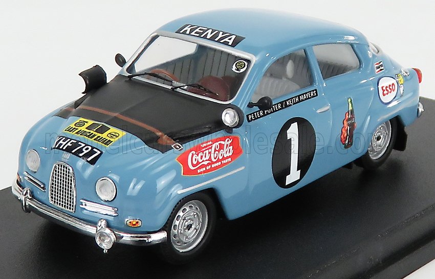 SAAB - 96 N 1 RALLYE EAST AFRICAN SAFARI 1963 K.MAYERS - P.POTTER - LIGHT BLUE BLACK