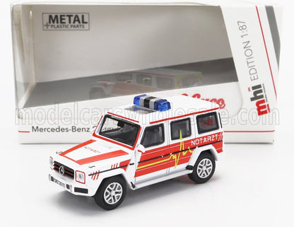 MERCEDES BENZ - CLASSE G NOTARZT POLICE 1995 - BLANC ROUGE - Vroomi