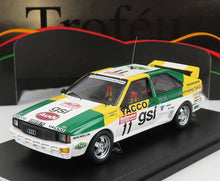 AUDI - QUATTRO N 11 RALLYE 1000 PISTES 1983 J.PANCIATICI - A.TABET - BLANC VERT JAUNE