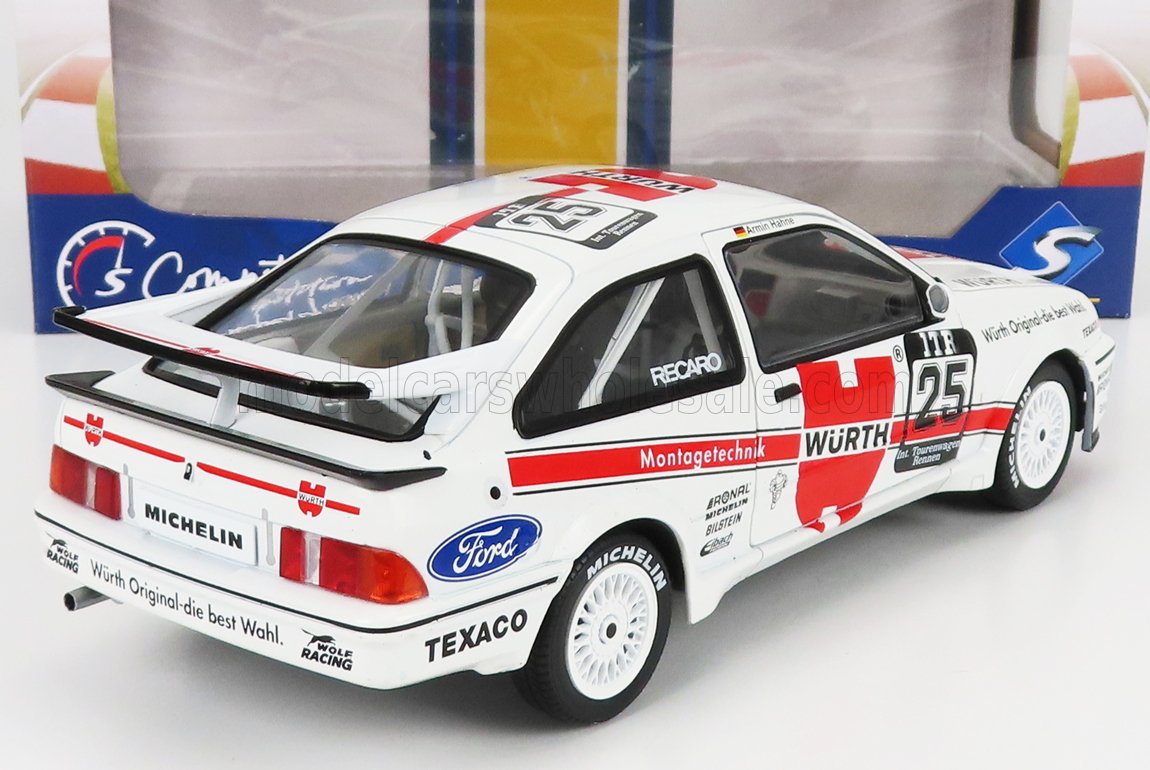 FORD ENGLAND - SIERRA COSWORTH RS500 TEAM WURTH N 25 WINNER NURBURGRING DTM 1988 A.HAHNE - WHITE RED - Vroomi