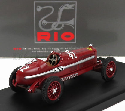 ALFA ROMEO - P3 TYPE B N° 42 VAINQUEUR DU CIRCUIT DU MONTENERO - COUPE CIANO 1934 ACHILLE VARZI - ROUGE
