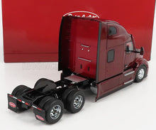 Modèle réduit de semi-remorque Peterbilt rouge avec cabine couchette, disponible sur la plateforme Vroomi.