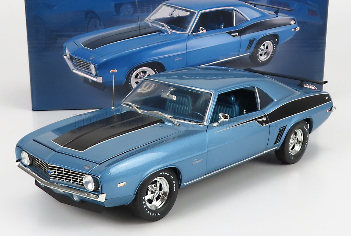 CHEVROLET - CAMARO COPO COUPÉ 1969 - BLEU CLAIR NOIR - Vroomi