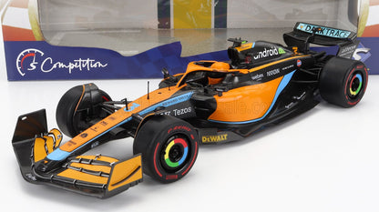 McLAREN - F1 MCL36 ÉQUIPE MCLAREN N° 3 GRAND PRIX D'AUSTRALIE 2022 DANIEL RICCIARDO - ORANGE BLEU CLAIR - Vroomi
