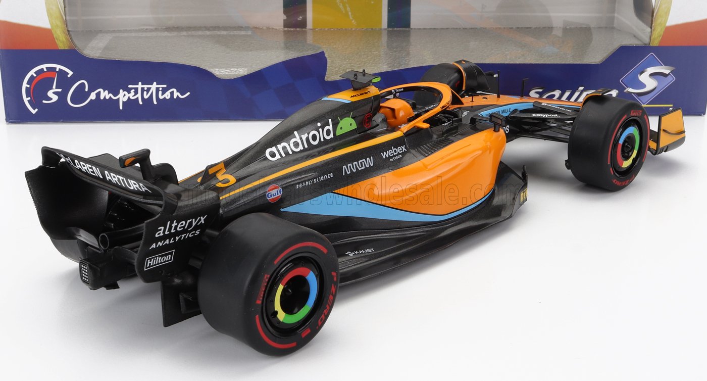McLAREN - F1 MCL36 ÉQUIPE MCLAREN N° 3 GRAND PRIX D'AUSTRALIE 2022 DANIEL RICCIARDO - ORANGE BLEU CLAIR - Vroomi