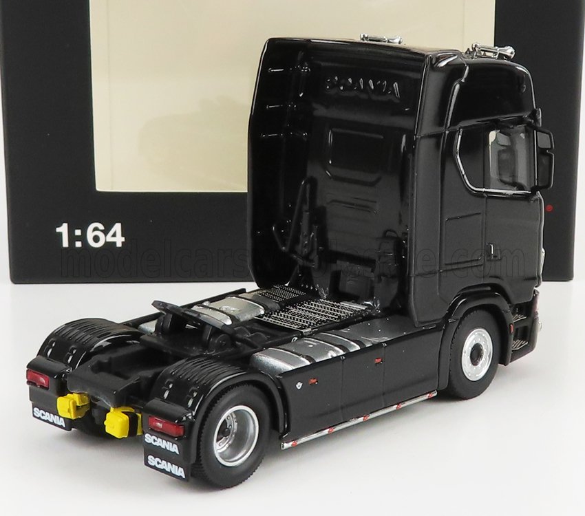 Cabine de tracteur routier Scania noir à l'échelle 1:64 disponible sur la plateforme Vroomi