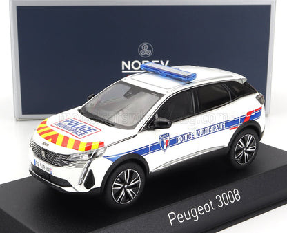 PEUGEOT - 3008 POLICE MUNICIPALE 2023 - BLANC BLEU ROUGE JAUNE