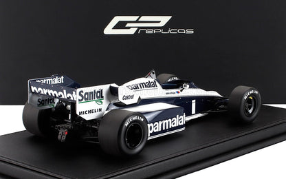 BRABHAM - F1 BT53 PARMALAT N 1 VAINQUEUR DU GRAND PRIX DES ÉTATS-UNIS À DETROIT EN 1984 NELSON PIQUET - BLANC ET BLEU - Vroomi