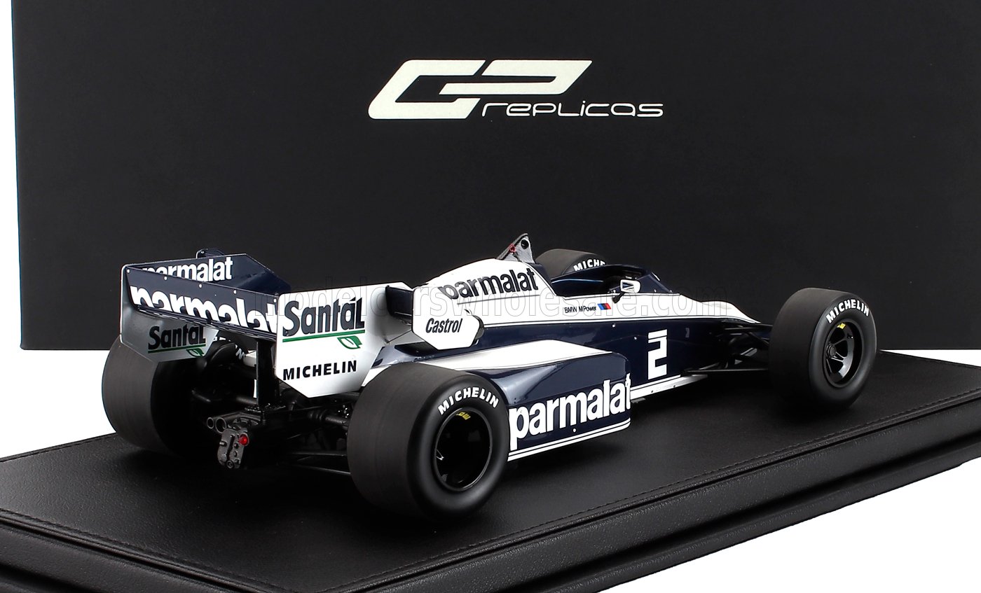 BRABHAM - F1 BT53 PARMALAT N 2 3e GP DES ÉTATS-UNIS À DETROIT 1984 TEO FABI - BLANC BLEU - Vroomi