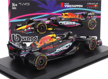 RED BULL | F1 RB19 TEAM ORACLE RED BULL RACING N 1 F1 RB19 TEAM ORACLE RED BULL RACING N 1 CHAMPION DU MONDE VAINQUEUR MIAMI GP 2023 MAX VERSTAPPEN - AVEC CASQUE ET VITRINE EN PLASTIQUE