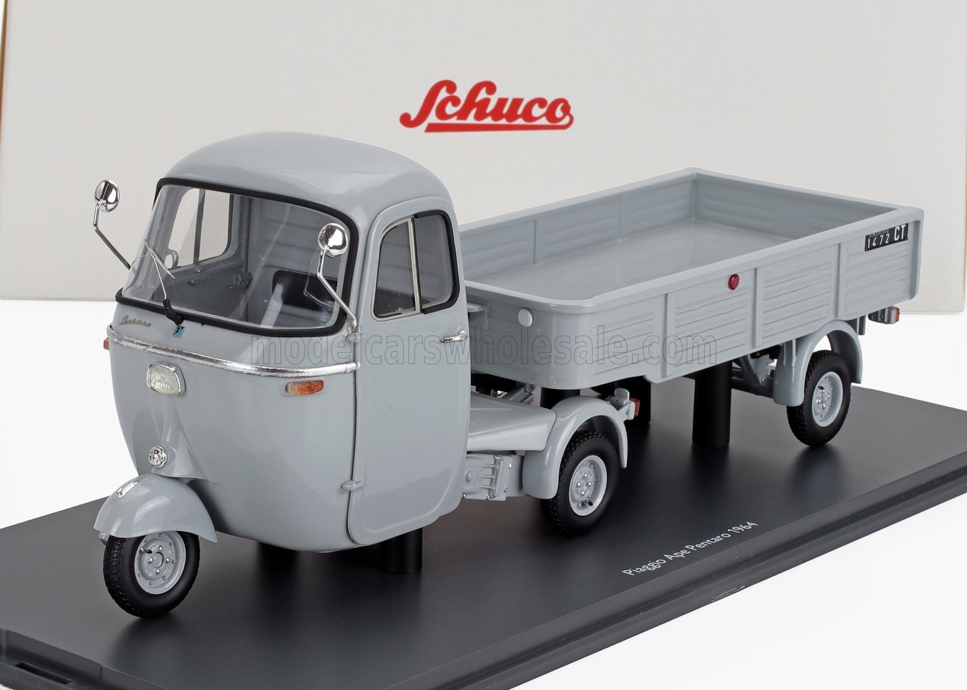 PIAGGIO - APE PENTARO MOTRICE + RIMORCHIO - REMORQUE 1964 - GRIS - Vroomi