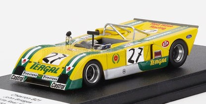 Modèle réduit de voiture de course Chevrolet B21 jaune avec le numéro 27 et le logo Tergal, disponible sur Vroomi.