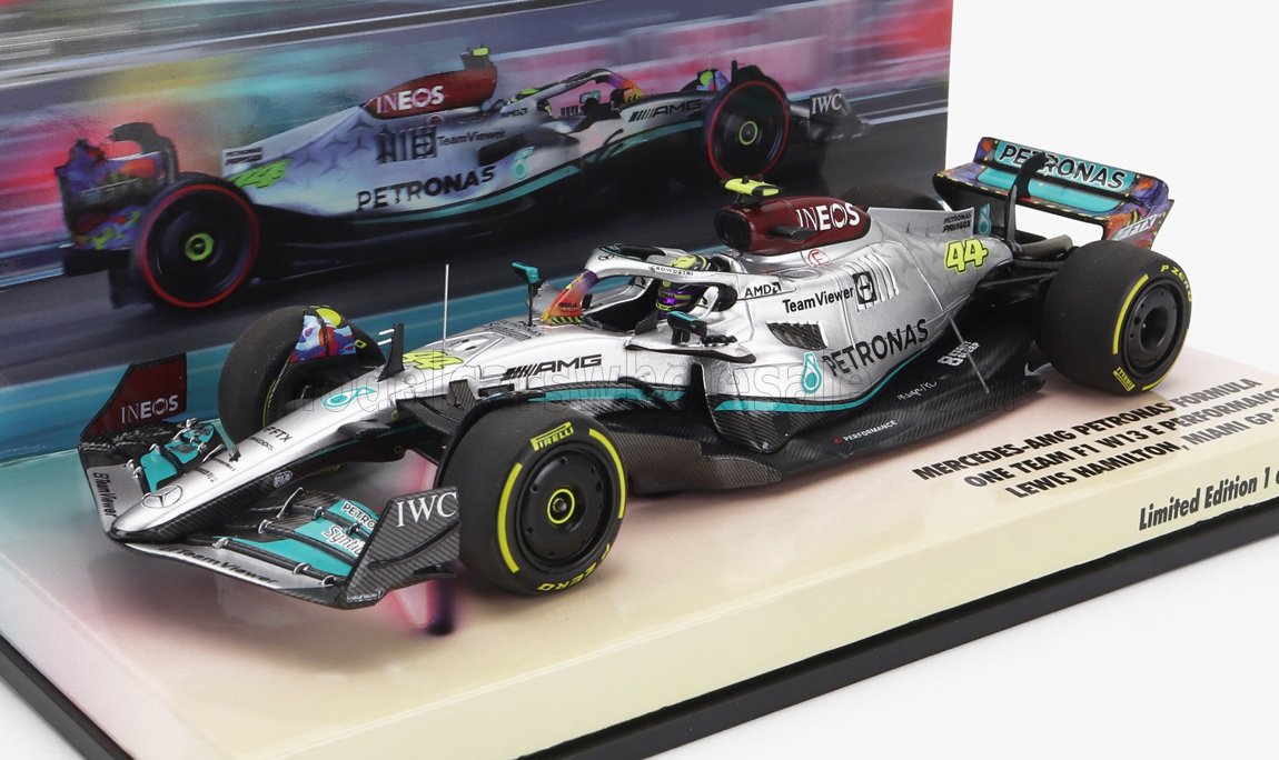 MERCEDES GP - F1 W13E TEAM MERCEDES-AMG PETRONAS F1 N 44 6th MIAMI GP 2022 LEWIS HAMILTON - SILVER GREEN