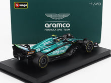 ASTON MARTIN | F1 AMR23 TEAM ARAMCO COGNIZANT N 14 SAISON 2023 FERNANDO ALONSO - AVEC PILOTE ET VITRINE