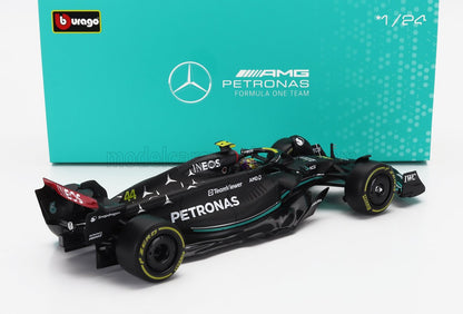 MERCEDES GP | F1 W14 TEAM MERCEDES-AMG PETRONAS FORMULA ONE N 44 SAISON 2023 LEWIS HAMILTON - AVEC PILOTE ET VITRINE