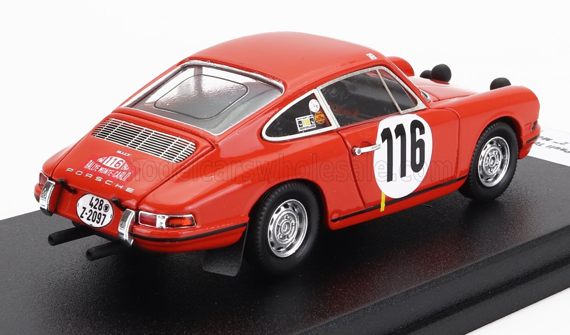 Modèle réduit de voiture Porsche 911 rouge à l'échelle 1/43, numéro 116, objet de collection disponible en ligne