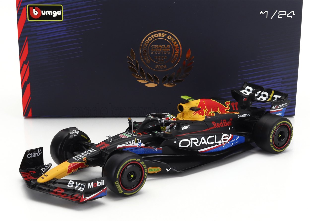 RED BULL | F1 RB19 TEAM ORACLE RED BULL RACING N 11 4th AUSTIN USA GP 2023 SERGIO PEREZ - avec pilote et vitrine
