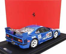 FERRARI | F40 LM 3.5L TURBO V8 TEAM PILOT PEN RACING N 56 24h LE MANS 1996 MICHEL FERTE - OLIVIER THEVENIN - NICOLAS LEBOISSETIER - CON VETRINA - AVEC VITRINE