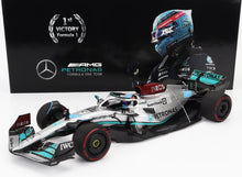 MERCEDES GP - F1 W13E TEAM MERCEDES-AMG PETRONAS F1 N 63 (première victoire en F1) VAINQUEUR GP BRÉSILIEN 2022 GEORGE RUSSELL - VERT ARGENT