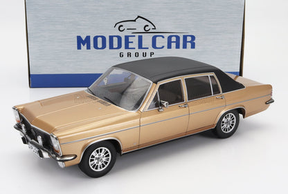 Modèle réduit Opel Diplomat classique doré à l'échelle 1/18 avec toit noir par Model Car Group, proposé par Vroomi