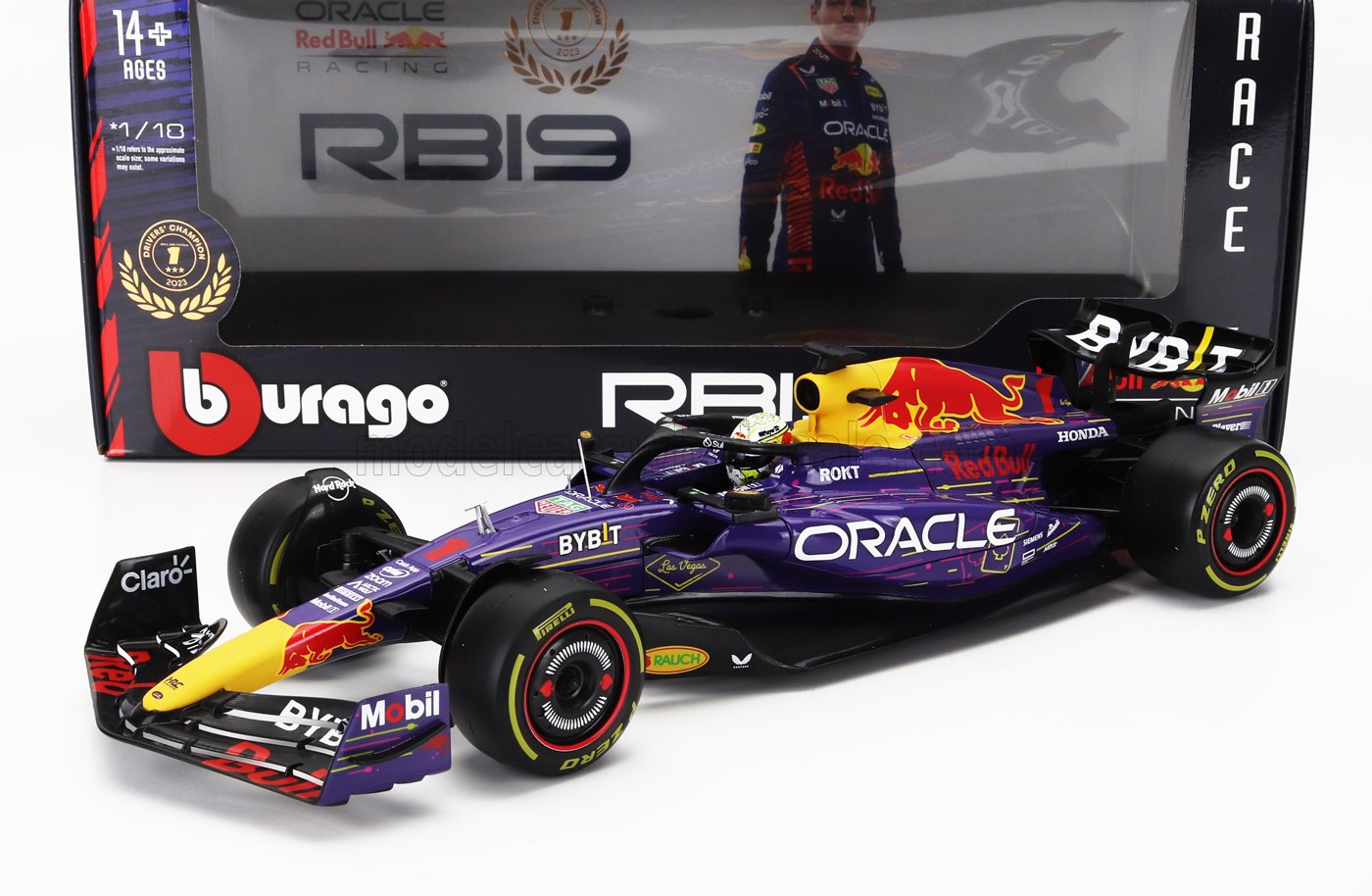 RED BULL | F1 RB19 TEAM ORACLE RED BULL RACING N 1 CHAMPION DU MONDE VAINQUEUR LAS VEGAS USA GP 2023 MAX VERSTAPPEN