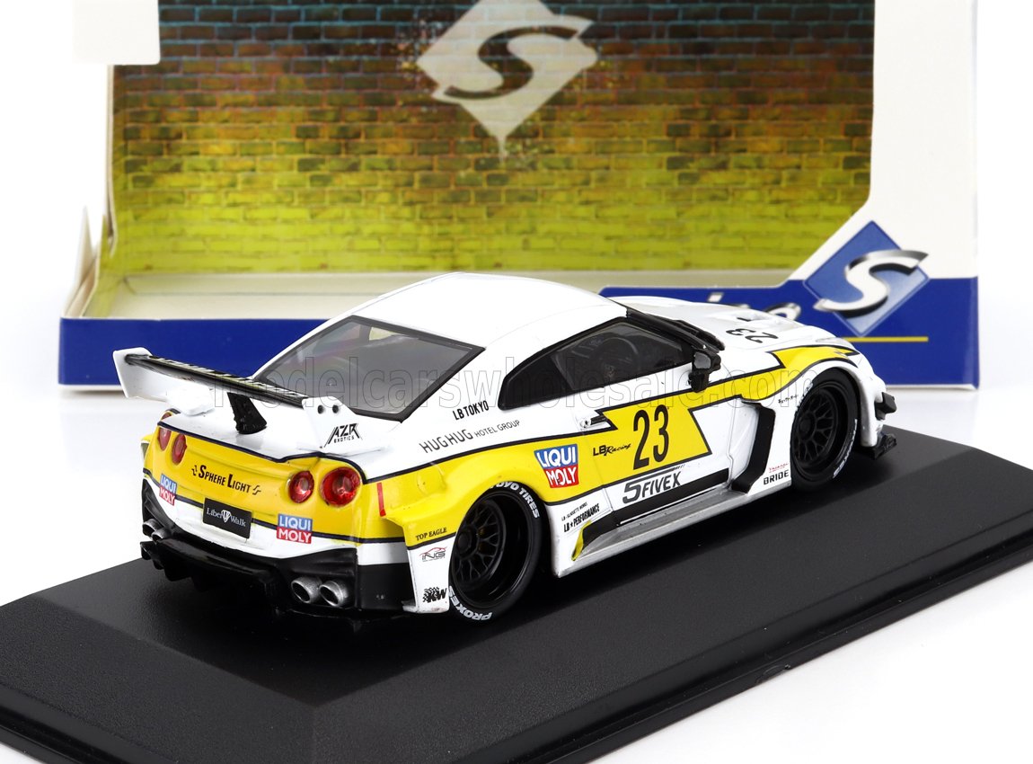NISSAN - 35GT-RR LB-SILHOUETTE N 23 WORKS LIBERTY WALK 2020 - BLANC JAUNE NOIR - Vroomi