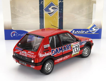 PEUGEOT - 205 1.6 GTi N 132 RALLYE MONTECARLO 1986 FRANÇOIS DELECOUR - ANNE CHANTAL PAUWELS - ROUGE - Vroomi