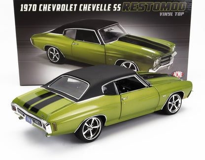 CHEVROLET - CHEVELLE SS COUPÉ RESTOMOD AVEC TOIT EN VINYLE 1970 - VERT MÉTALLISÉ NOIR - Vroomi