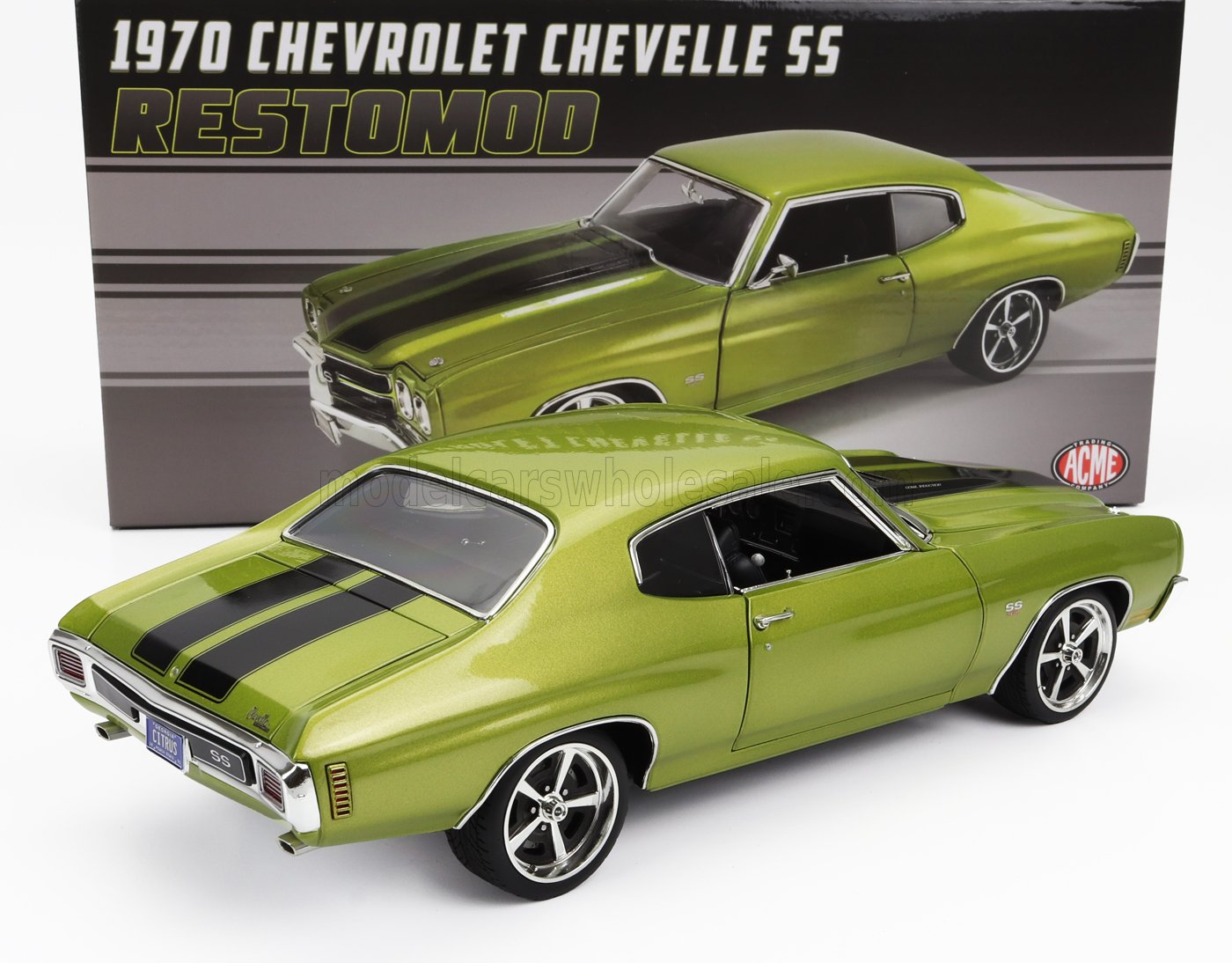 CHEVROLET - CHEVELLE SS COUPÉ RESTOMOD 1970 - VERT MÉTALLISÉ - Vroomi