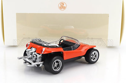 Modèle réduit de buggy des dunes rouge vif avec moteur détaillé, intérieur noir, disponible sur Vroomi