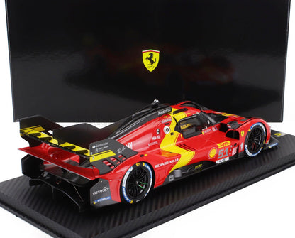 FERRARI - 499P 3,0 L TURBO V6 ÉQUIPE FERRARI AF CORSE N 51 3e WEC 6h SPA 2023 ALESSANDRO PIER GUIDI - JAMES CALADO - ANTONIO GIOVINAZZI - ROUGE JAUNE NOIR
