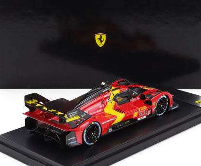FERRARI - 499P 3,0 L TURBO V6 ÉQUIPE FERRARI AF CORSE N 51 3e WEC 6h SPA 2023 ALESSANDRO PIER GUIDI - JAMES CALADO - ANTONIO GIOVINAZZI - ROUGE JAUNE NOIR
