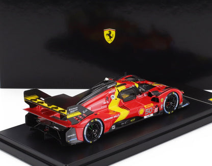 FERRARI - 499P 3,0 L TURBO V6 ÉQUIPE FERRARI AF CORSE N 50 3e 1000 miles SEBRING 2023 ANTONIO FUOCO - MIGUEL MOLINA - NICKLAS NIELSEN - ROUGE JAUNE NOIR
