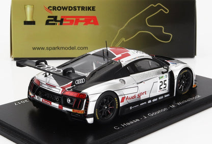 Modèle réduit de voiture de course Audi Sport R8 LMS GT3 avec le numéro 25, décalcomanies détaillées, disponible dès maintenant sur Vroomi.