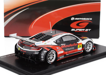 Modèle réduit de voiture de course Honda Modulo à l'échelle 1:43 de la série Autobacs Super GT 2020, proposé sur Vroomi.